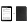 Illumina 6" e-reader E654BK bundle with black leather cover C020MB